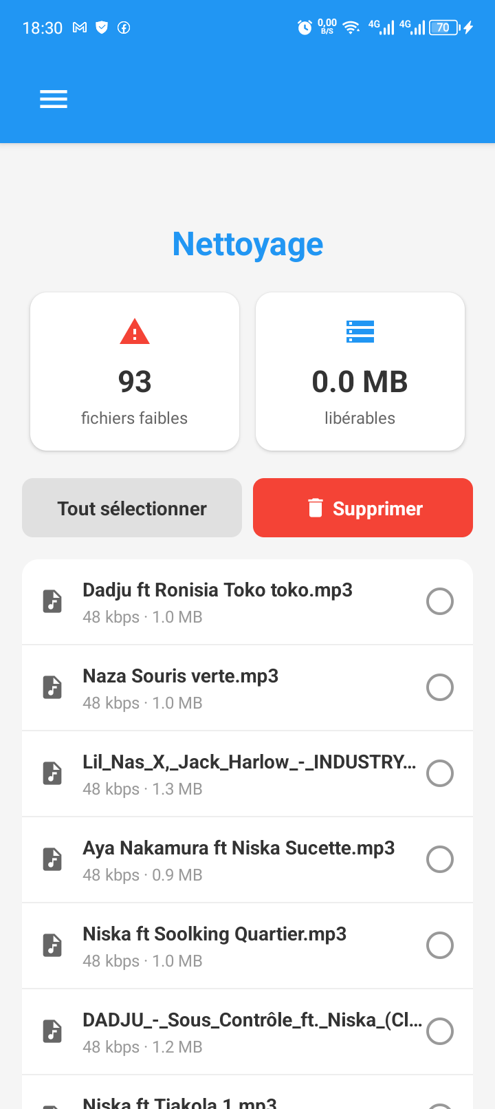 Nettoyage Android
